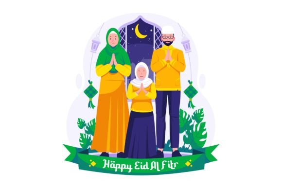 Capturing the Spirit of Eid: The Power of Family Greeting Illustrations