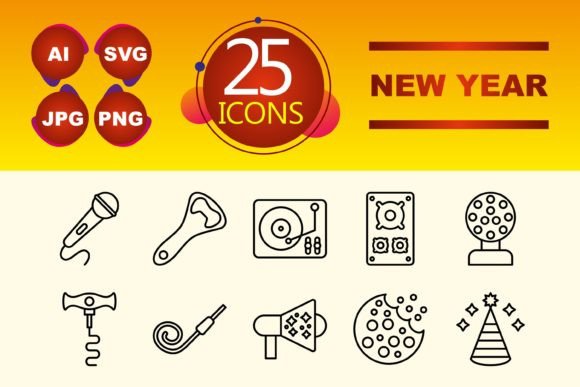 Elevating Your New Year Visual Strategy with Professional Icon Sets