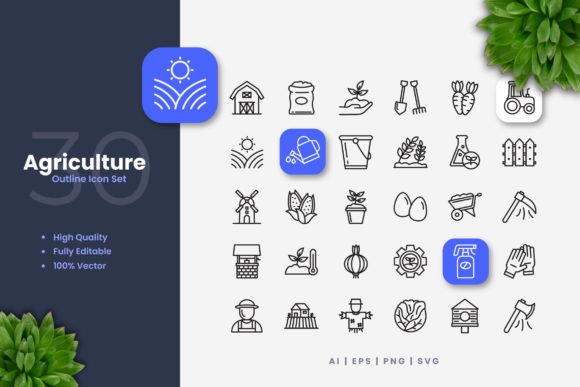 Essential Agriculture Icon Design