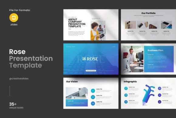 Professional Rose Presentation Template