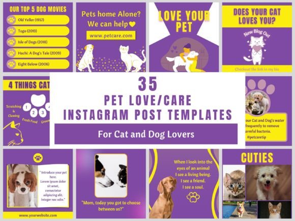 Professional Templates for a Cohesive Pet Instagram Feed