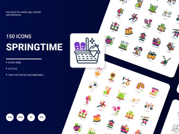 Springtime Icon Pack: A Modern Design Resource