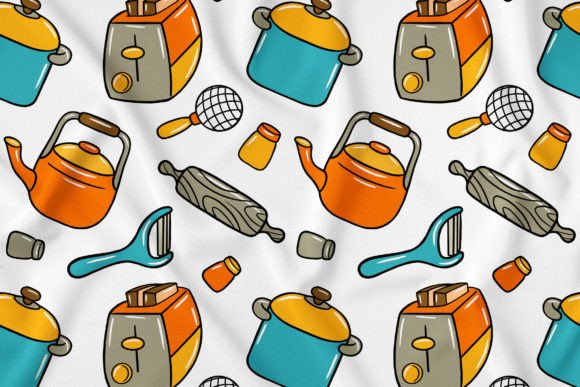 The Power of Kawaii Design: Unlocking Creativity with Chef Kawaii Doodle Seamless Pattern 03