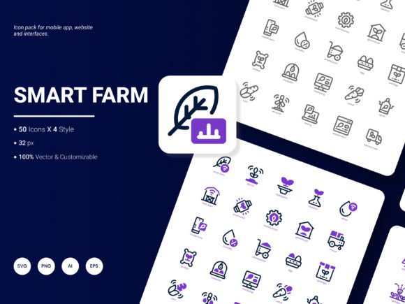The Smart Farm Icon Pack: A Modern Toolkit for Digital Agriculture