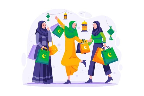 The Strategic Impact of Ramadan Shopping Sale Illustrations in Modern Design